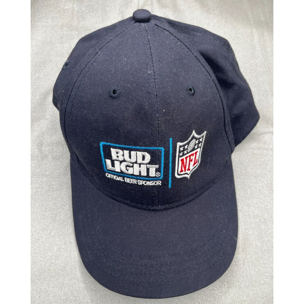 Bud Light NFL Official Beer Sponsor Adjustable Snapback Hat - Black